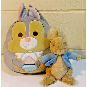 Easter Squishmallow Disney Thumper Plush 12” & Peter The Rabbit 8" Plush